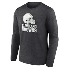 Cleveland Browns Personalized Name & Number Monochrome Long Sleeve T-Shirt - Charcoal - NFL