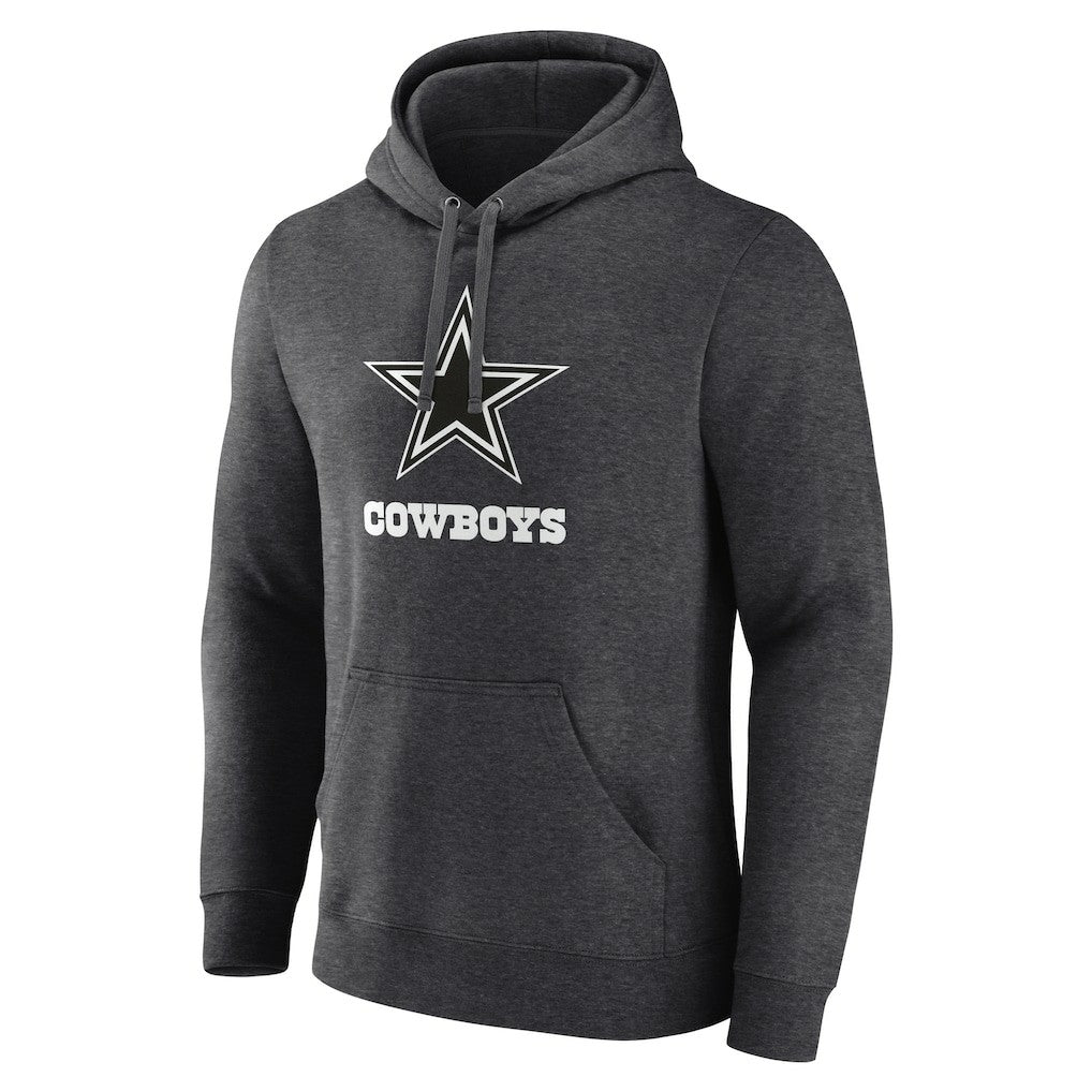 Dallas Cowboys Personalized Name & Number Monochrome Pullover Hoodie - Charcoal - NFL