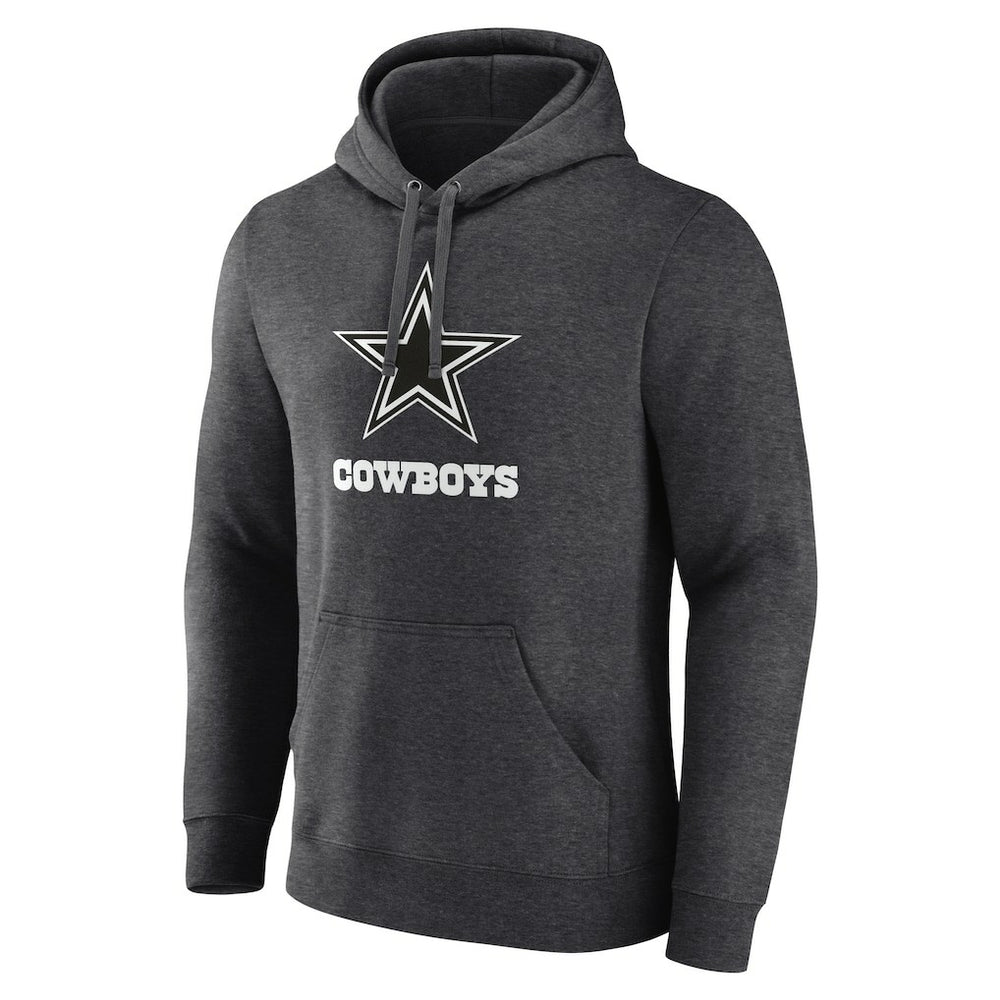Dallas Cowboys Personalized Name & Number Monochrome Pullover Hoodie - Charcoal - NFL