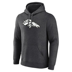 Denver Broncos Personalized Name & Number Monochrome Pullover Hoodie - Charcoal - NFL