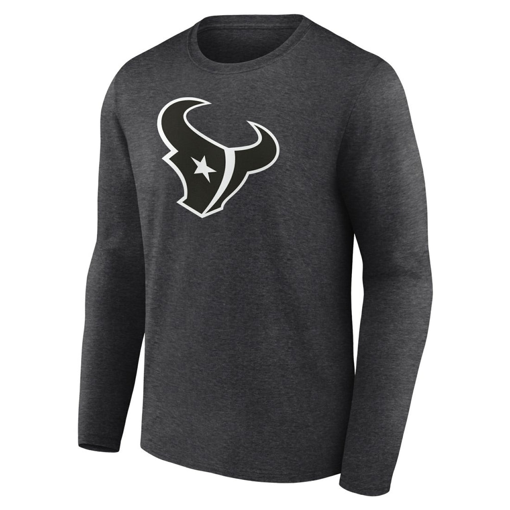 Houston Texans Personalized Name & Number Monochrome Long Sleeve T-Shirt - Charcoal - NFL