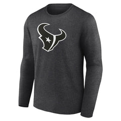 Houston Texans Personalized Name & Number Monochrome Long Sleeve T-Shirt - Charcoal - NFL