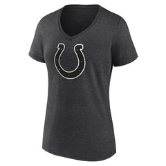 Indianapolis Colts Women's Personalized Name & Number Monochrome V-Neck Long Sleeve T-Shirt - Charcoal - NFL
