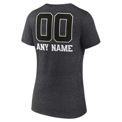 Indianapolis Colts Women's Personalized Name & Number Monochrome V-Neck Long Sleeve T-Shirt - Charcoal - NFL