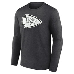 Kansas City Chiefs Personalized Name & Number Monochrome Long Sleeve T-Shirt - Charcoal - NFL