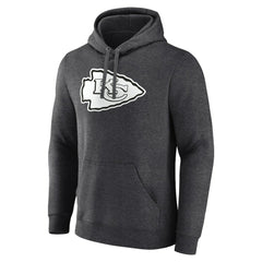Kansas City Chiefs Personalized Name & Number Monochrome Pullover Hoodie - Charcoal - NFL