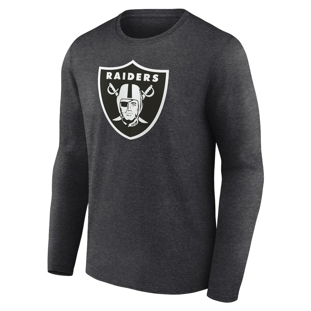 Las Vegas Raiders Personalized Name & Number Monochrome Long Sleeve T-Shirt - Charcoal - NFL