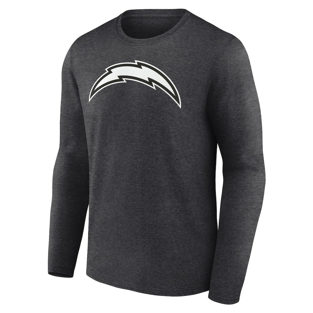 Los Angeles Chargers Personalized Name & Number Monochrome Long Sleeve T-Shirt - Charcoal - NFL