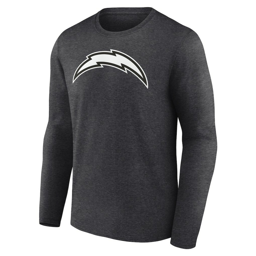 Los Angeles Chargers Personalized Name & Number Monochrome Long Sleeve T-Shirt - Charcoal - NFL