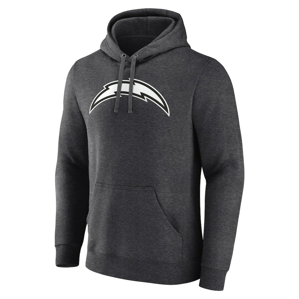 Los Angeles Chargers Personalized Name & Number Monochrome Pullover Hoodie - Charcoal - NFL