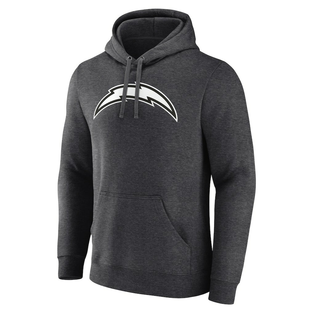 Los Angeles Chargers Personalized Name & Number Monochrome Pullover Hoodie - Charcoal - NFL