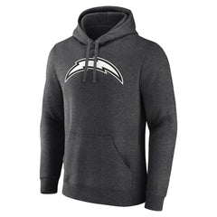 Los Angeles Chargers Personalized Name & Number Monochrome Pullover Hoodie - Charcoal - NFL
