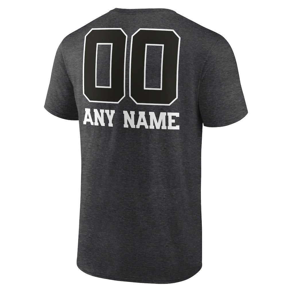 Los Angeles Chargers Personalized Name & Number Monochrome T-Shirt - Charcoal - NFL