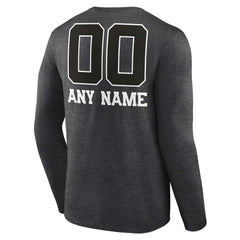 Miami Dolphins Personalized Name & Number Monochrome Long Sleeve T-Shirt - Charcoal - NFL