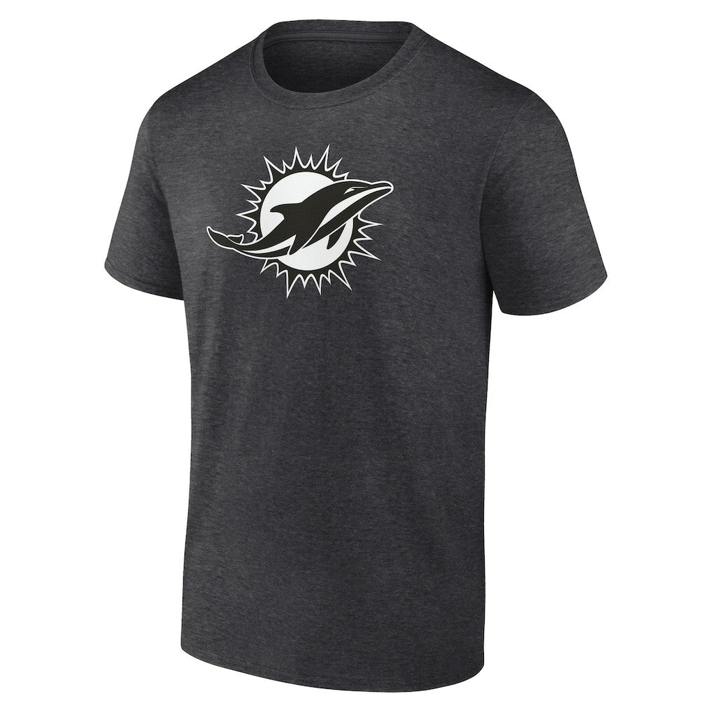 Miami Dolphins Personalized Name & Number Monochrome T-Shirt - Charcoal - NFL