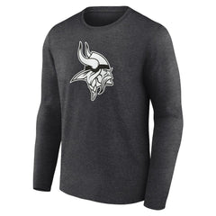 Minnesota Vikings Personalized Name & Number Monochrome Long Sleeve T-Shirt - Charcoal - NFL