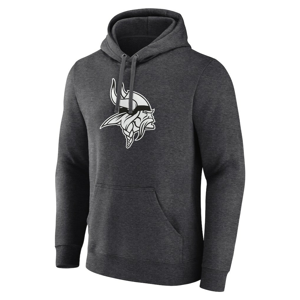 Minnesota Vikings Personalized Name & Number Monochrome Pullover Hoodie - Charcoal - NFL