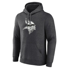 Minnesota Vikings Personalized Name & Number Monochrome Pullover Hoodie - Charcoal - NFL