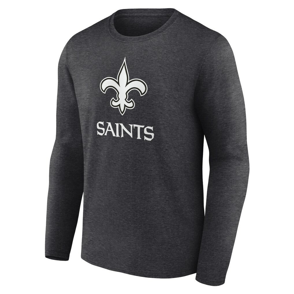 New Orleans Saints Personalized Name & Number Monochrome Long Sleeve T-Shirt - Charcoal - NFL