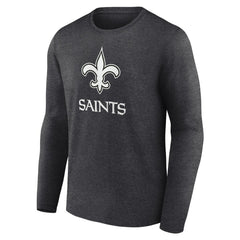 New Orleans Saints Personalized Name & Number Monochrome Long Sleeve T-Shirt - Charcoal - NFL