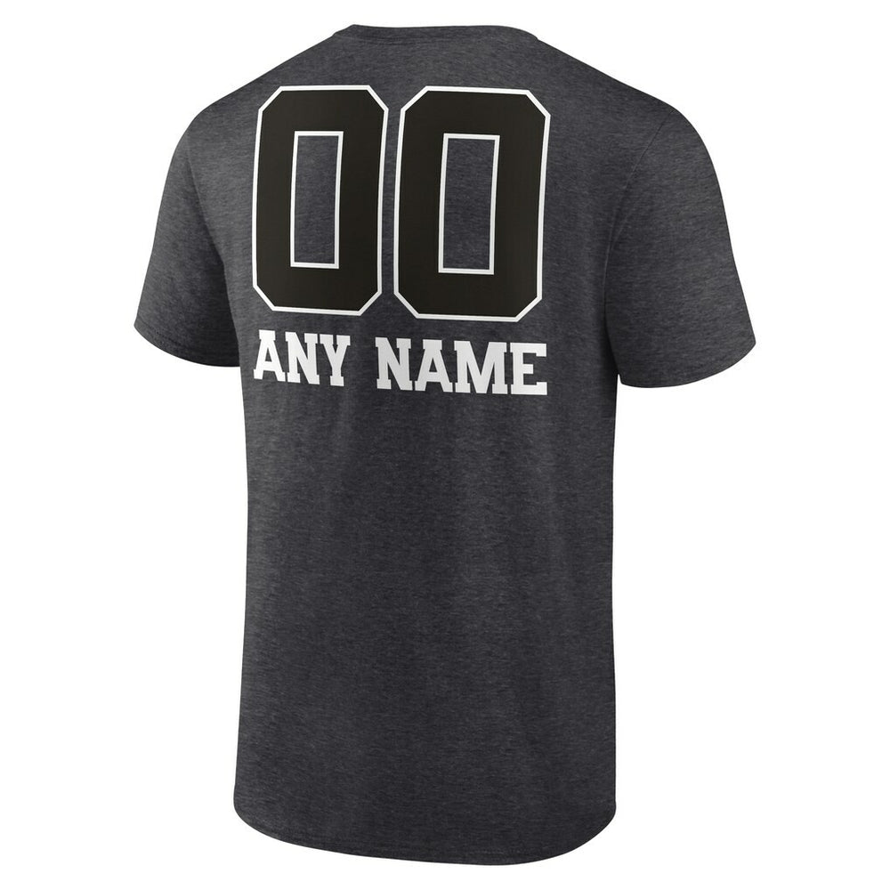 New Orleans Saints Personalized Name & Number Monochrome T-Shirt - Charcoal - NFL
