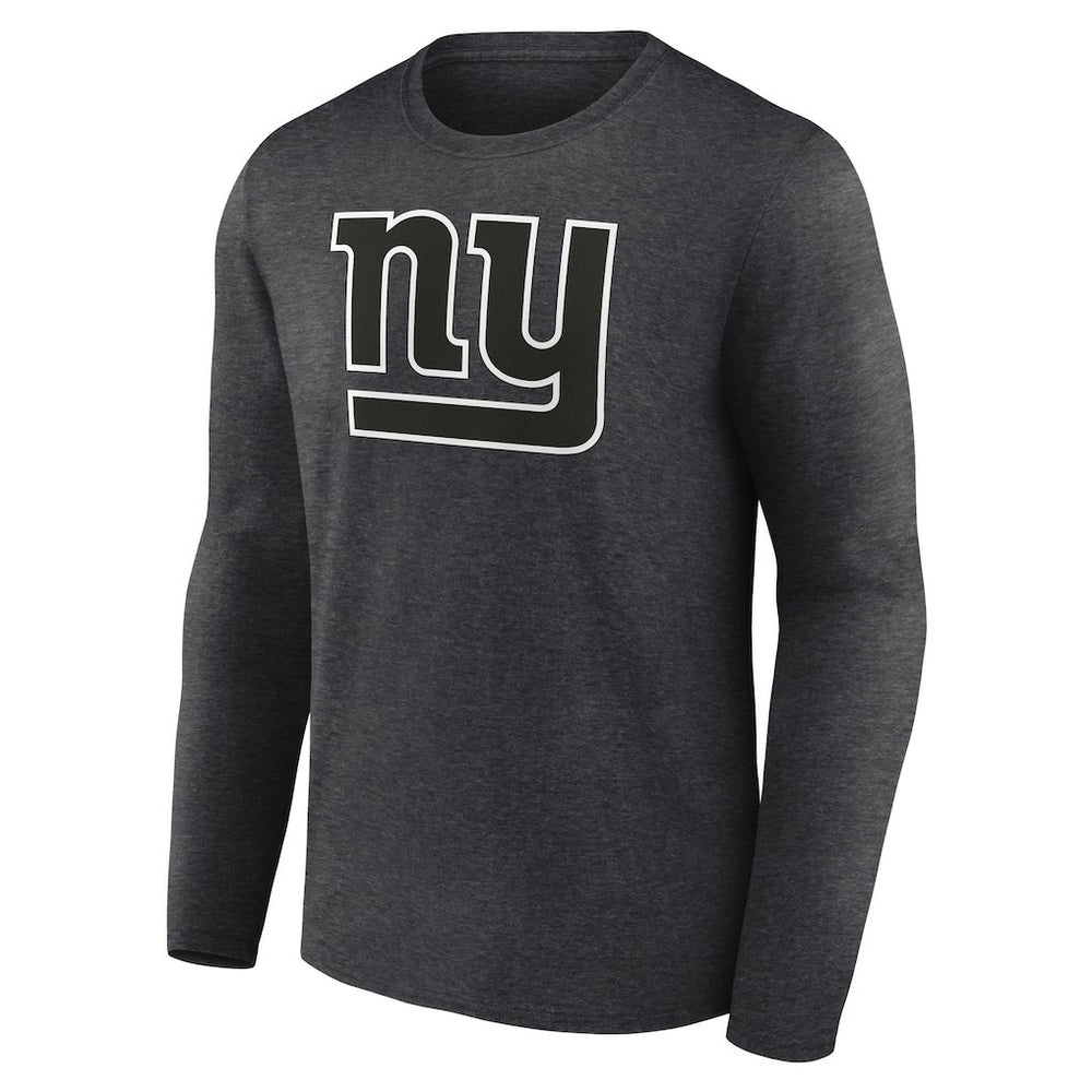 New York Giants Personalized Name & Number Monochrome Long Sleeve T-Shirt - Charcoal - NFL