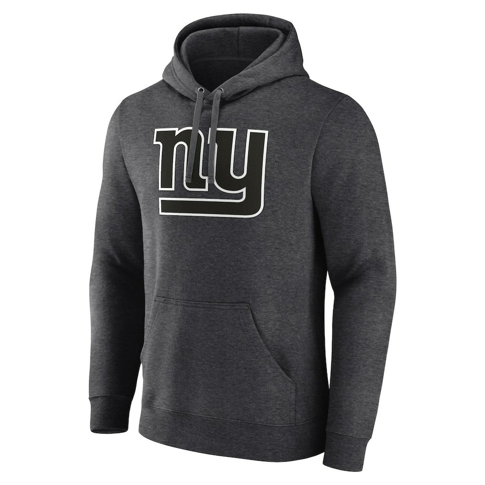New York Giants Personalized Name & Number Monochrome Pullover Hoodie - Charcoal - NFL