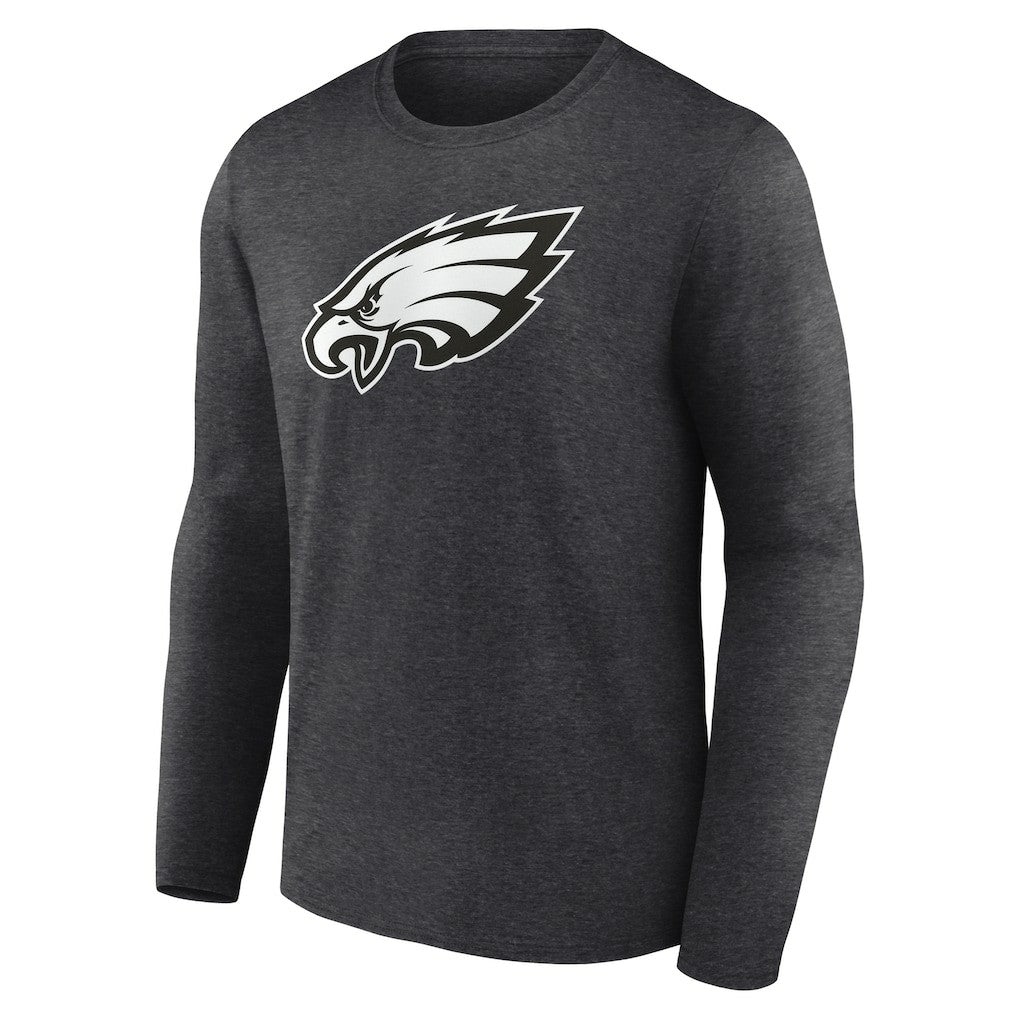 Philadelphia Eagles Personalized Name & Number Monochrome Long Sleeve T-Shirt - Charcoal - NFL