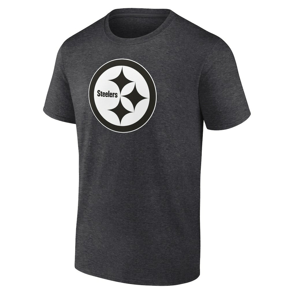 Pittsburgh Steelers Personalized Name & Number Monochrome T-Shirt - Charcoal - NFL