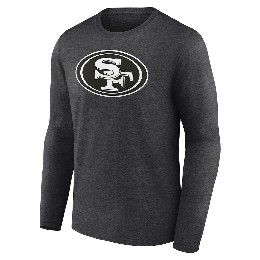 San Francisco 49ers Personalized Name & Number Monochrome Long Sleeve T-Shirt - Charcoal - NFL
