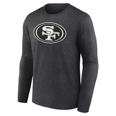 San Francisco 49ers Personalized Name & Number Monochrome Long Sleeve T-Shirt - Charcoal - NFL