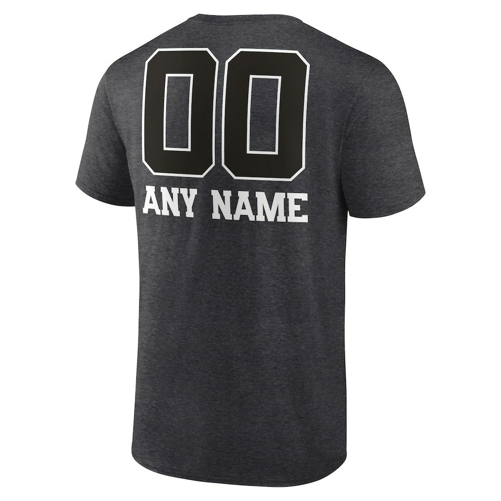 San Francisco 49ers Personalized Name & Number Monochrome T-Shirt - Charcoal - NFL
