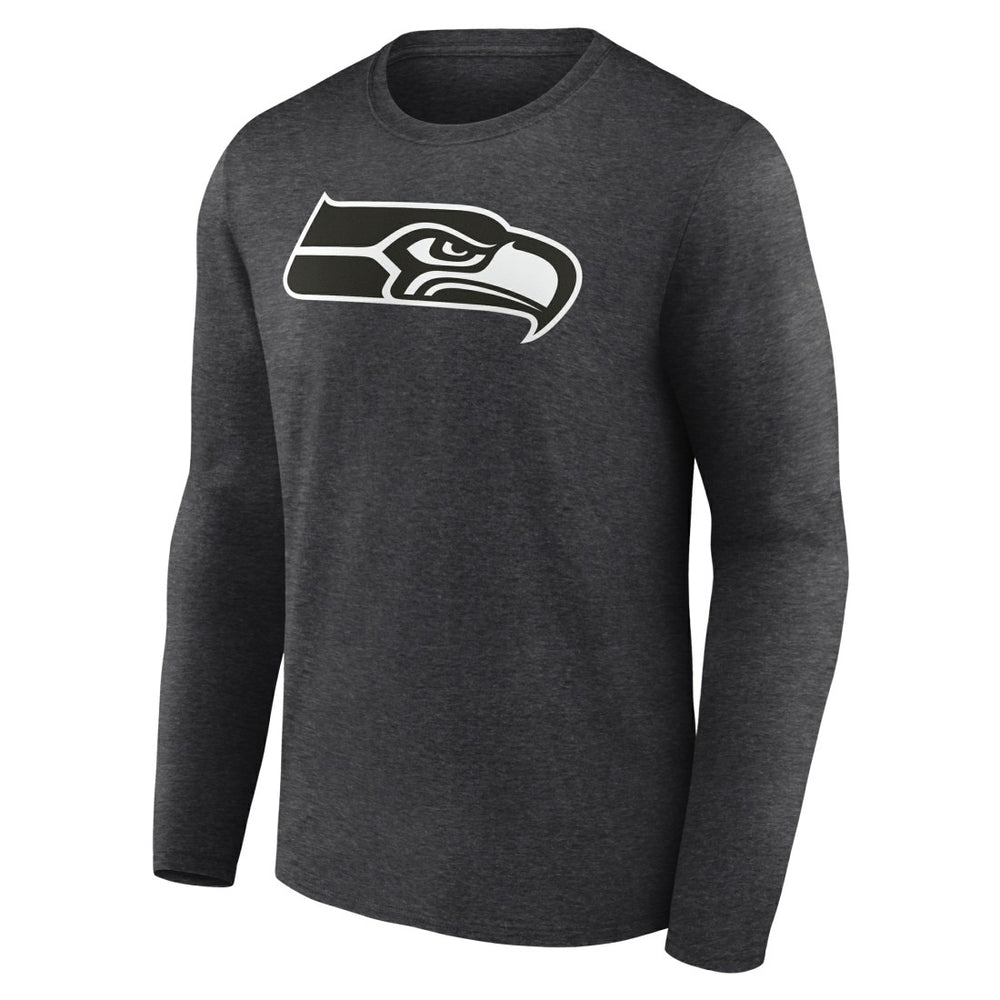 Seattle Seahawks Personalized Name & Number Monochrome Long Sleeve T-Shirt - Charcoal - NFL
