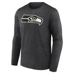 Seattle Seahawks Personalized Name & Number Monochrome Long Sleeve T-Shirt - Charcoal - NFL