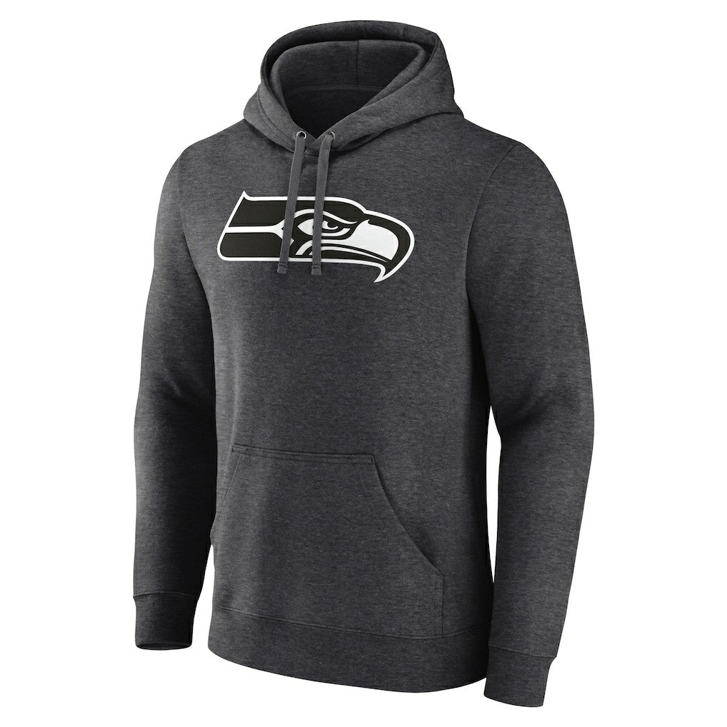 Seattle Seahawks Personalized Name & Number Monochrome Pullover Hoodie - Charcoal - NFL