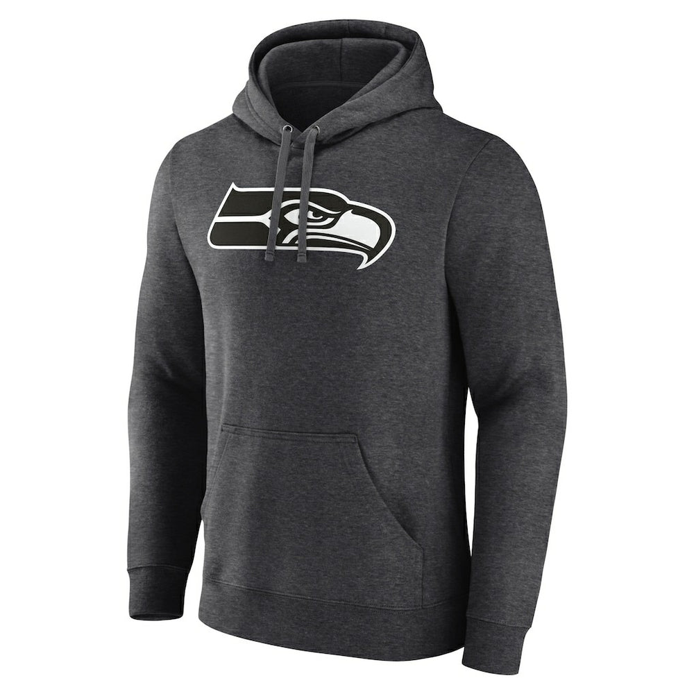 Seattle Seahawks Personalized Name & Number Monochrome Pullover Hoodie - Charcoal - NFL