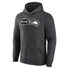Seattle Seahawks Personalized Name & Number Monochrome Pullover Hoodie - Charcoal - NFL