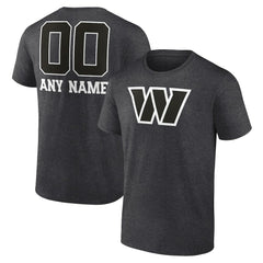 Washington Commanders Personalized Name & Number Monochrome T-Shirt - Charcoal - NFL