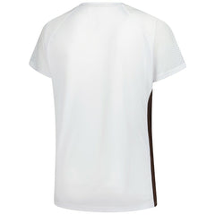 Cleveland Browns Women's Plus Size Glitter Lace-Up V- Neck T-Shirt - White - Fanatics