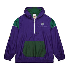 Mitchell & Ness Milwaukee Bucks Unisex Hardwood Classics Team OG 3.0 Anorak Half-Zip Windbreaker Jacket Purple