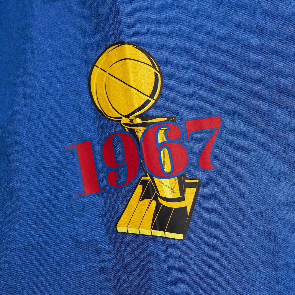 Mitchell & Ness Philadelphia 76ers Unisex Hardwood Classics Team OG 3.0 Anorak Half-Zip Windbreaker Jacket Royal