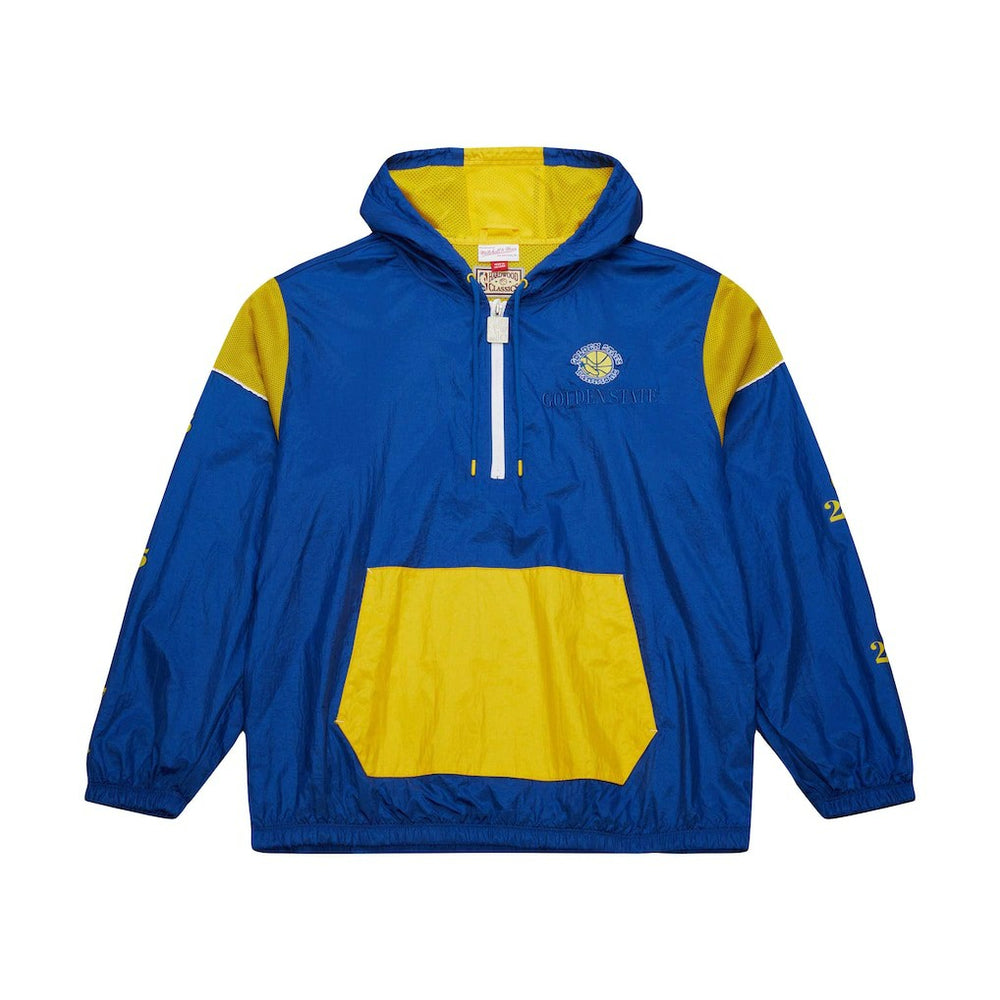Mitchell & Ness Golden State Warriors Unisex Hardwood Classics Team OG 3.0 Anorak Half-Zip Windbreaker Jacket Royal