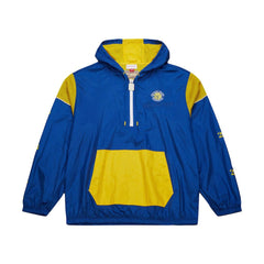 Mitchell & Ness Golden State Warriors Unisex Hardwood Classics Team OG 3.0 Anorak Half-Zip Windbreaker Jacket Royal