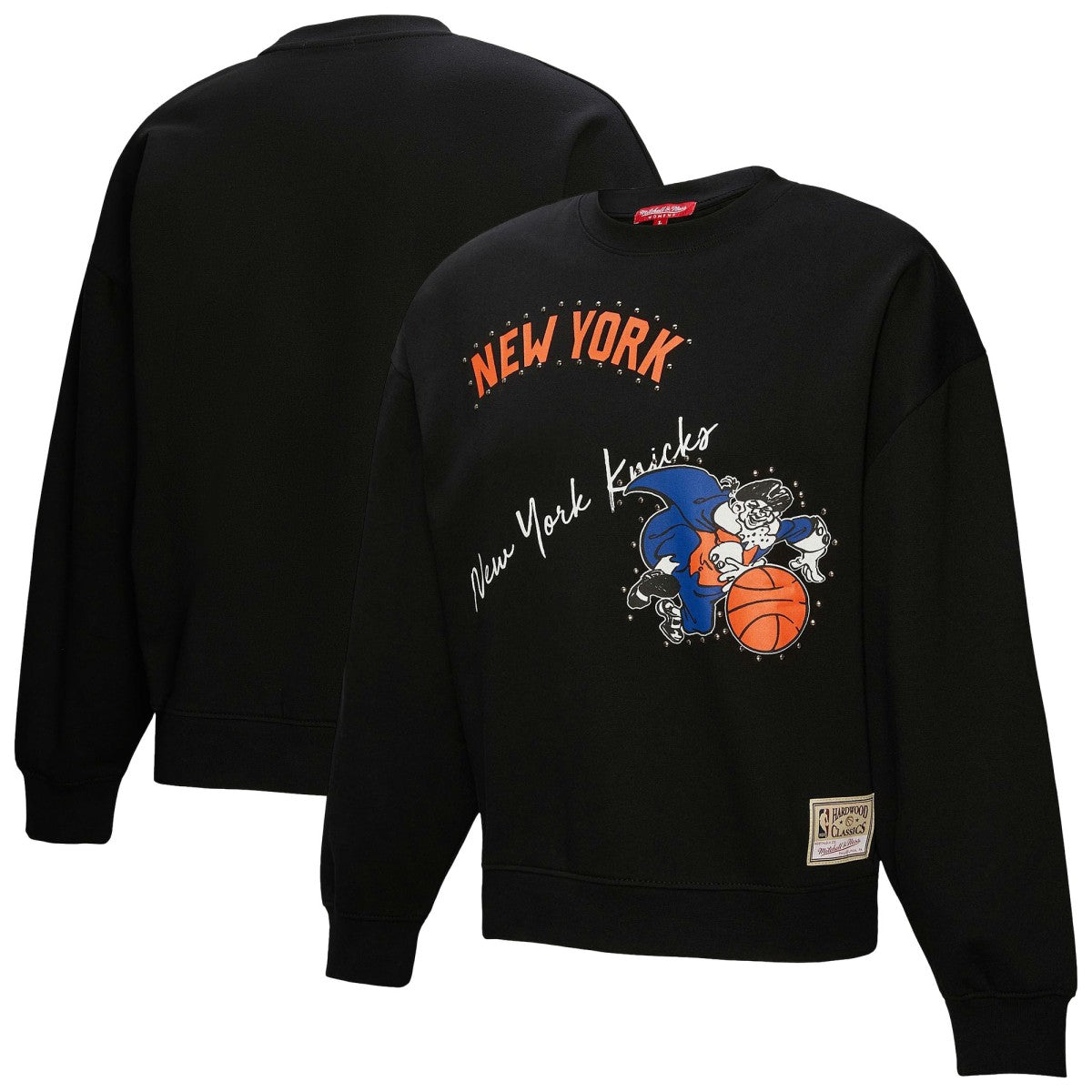Mitchell & Ness New York Knicks Women's Hardwood Classics Home Team Pullover Sweatshirt Black