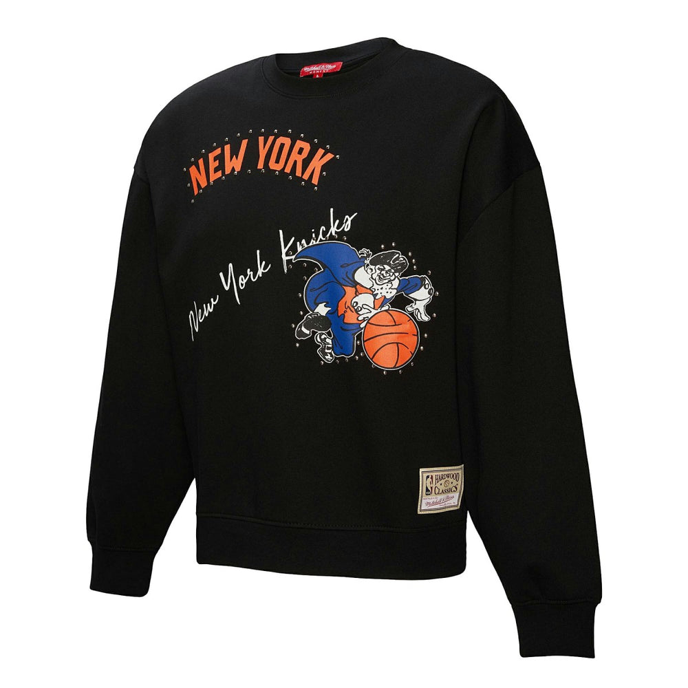 Mitchell & Ness New York Knicks Women's Hardwood Classics Home Team Pullover Sweatshirt Black