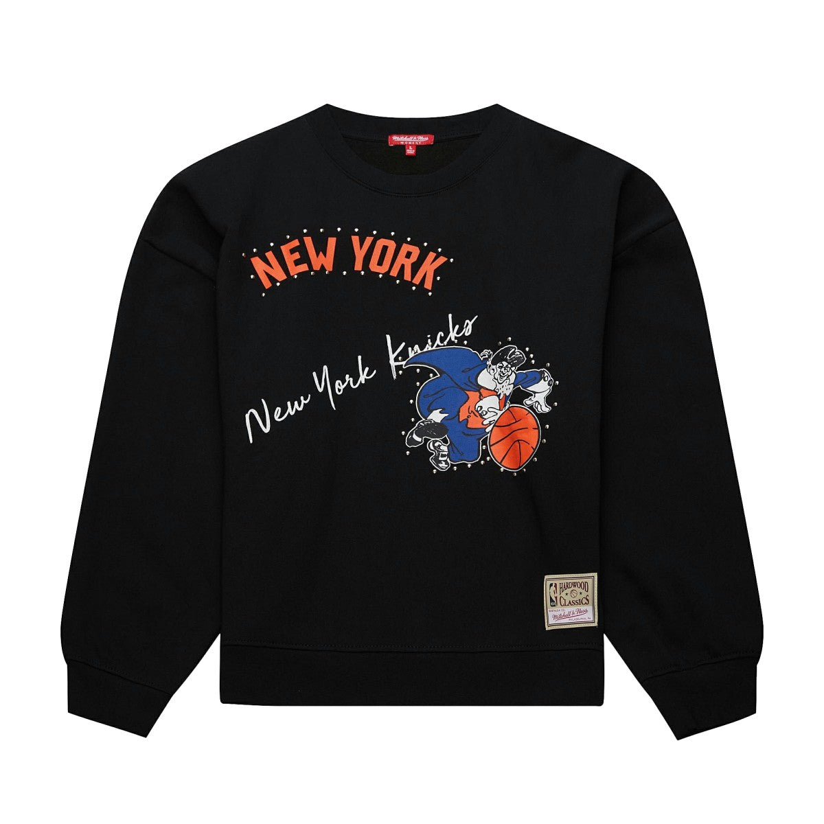 Mitchell & Ness New York Knicks Women's Hardwood Classics Home Team Pullover Sweatshirt Black
