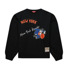 Mitchell & Ness New York Knicks Women's Hardwood Classics Home Team Pullover Sweatshirt Black