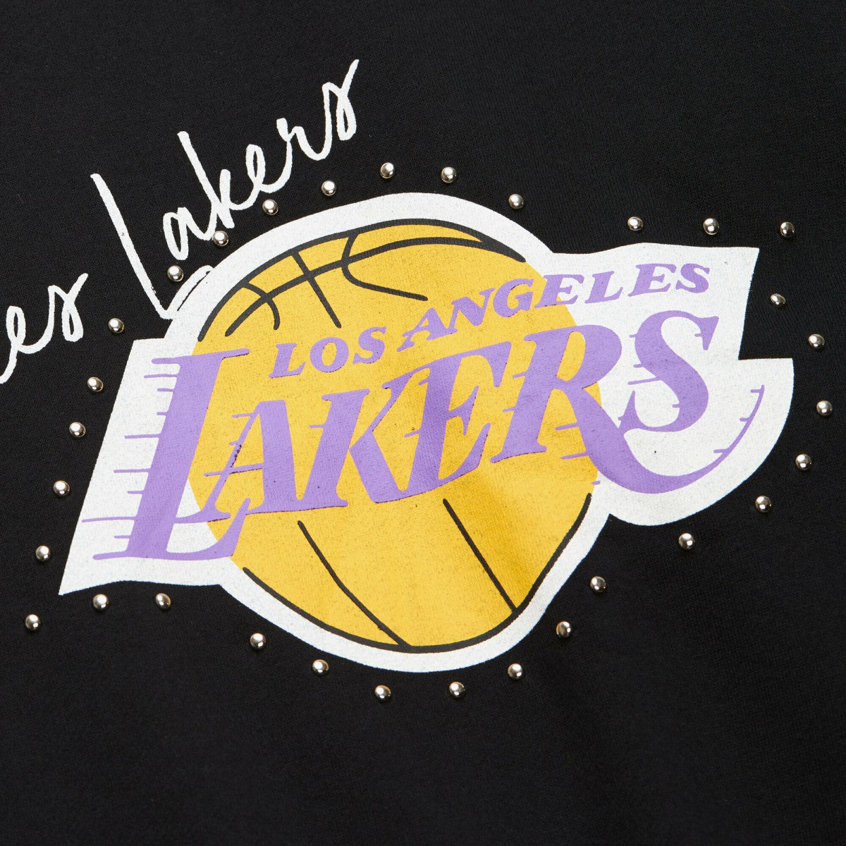 Mitchell & Ness Los Angeles Lakers Women's Hardwood Classics Home Team Pullover Sweatshirt Black