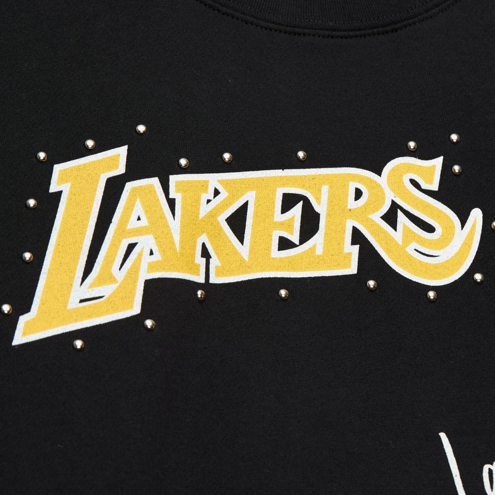 Mitchell & Ness Los Angeles Lakers Women's Hardwood Classics Home Team Pullover Sweatshirt Black