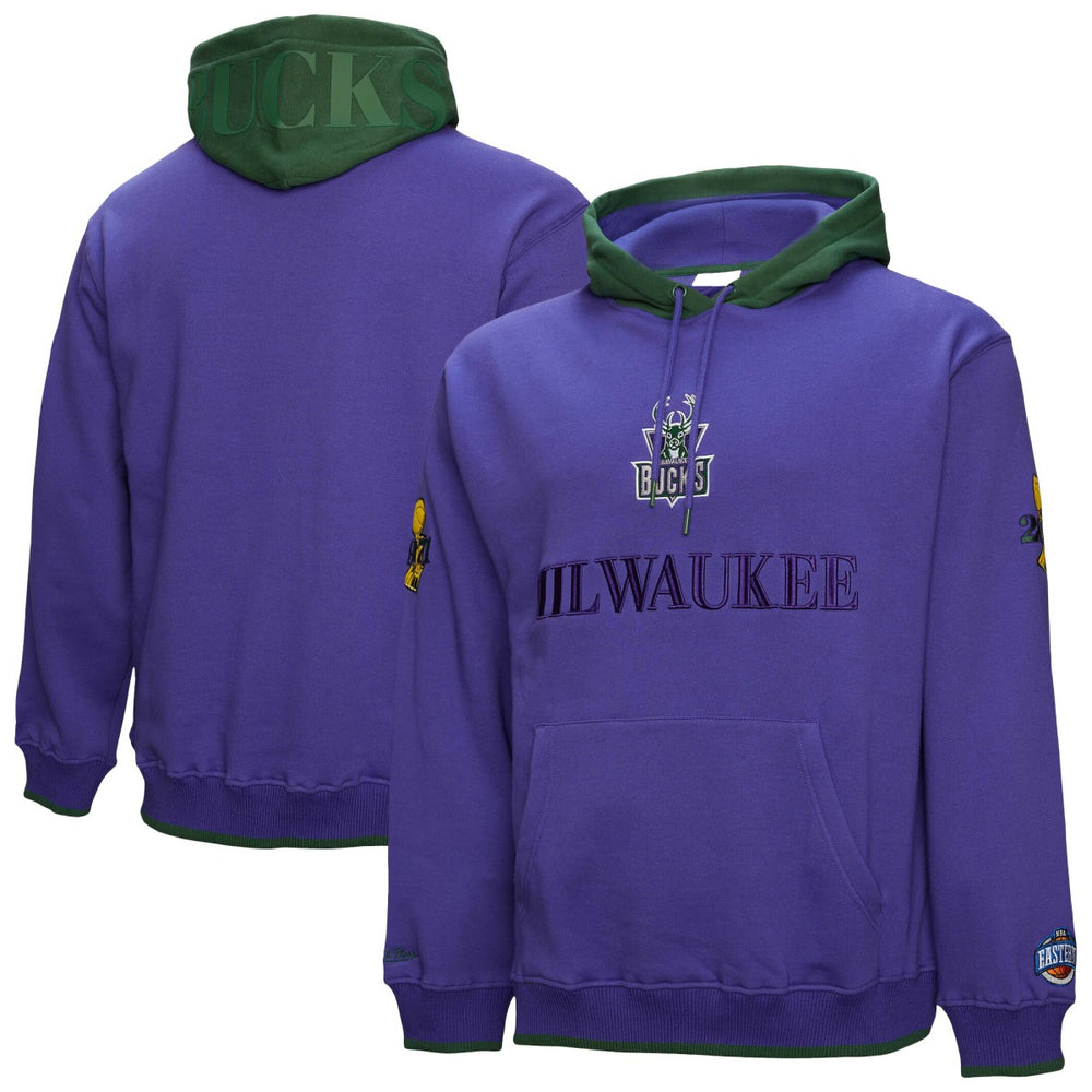 Mitchell & Ness Milwaukee Bucks Hardwood Classics Team OG 3.0 Pullover Hoodie Purple